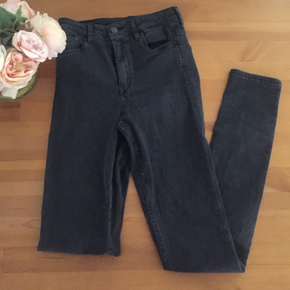 Skinny High Waisted Gray/Black Denim