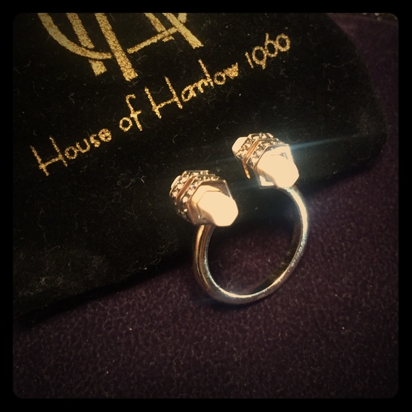House of Harlow 1960 Geometric Open Cuff Ring