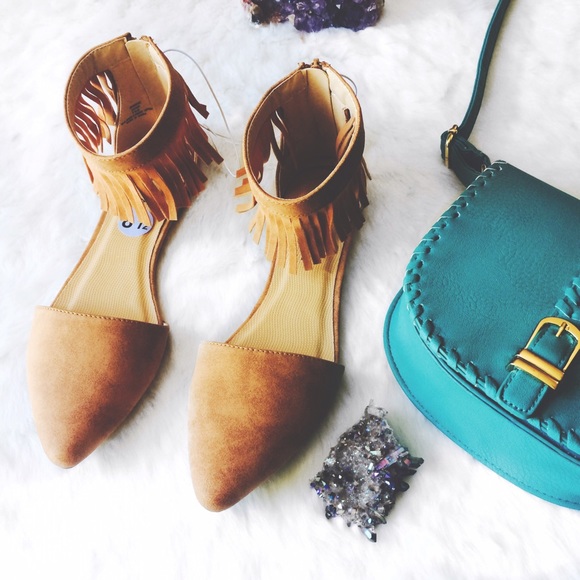 Rampage Shoes - Fringe Pointed Toe Sandals