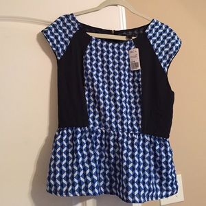 NWT Geometric Peplum Forever 21 Shirt