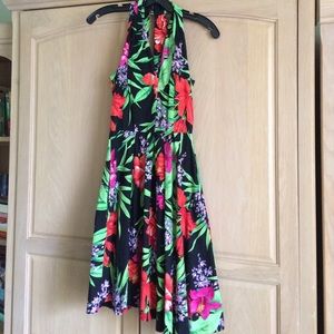 Vintage floral halter dress