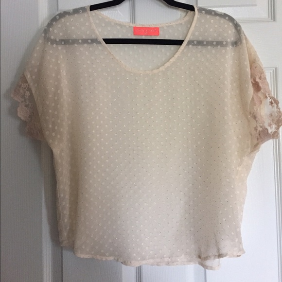 Sheer cream top