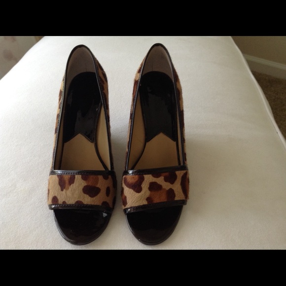 Micheal Kors- calf hair animal print wedges