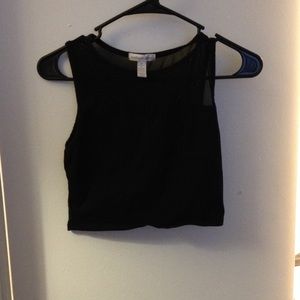 Black crop top
