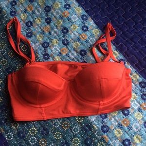 Red Topshop Bikini Top