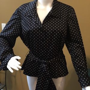 Black and Tan Blouse