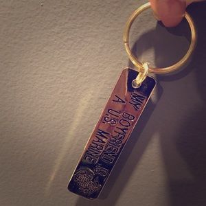 "My boyfriend is a U.S. Marine" keychain
