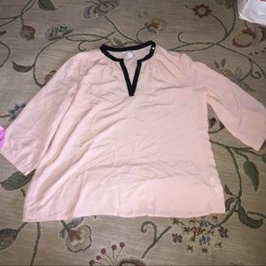 Blush Blouse with Sequin collar