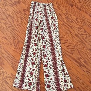 Brandy Melville Rose Printed Pants