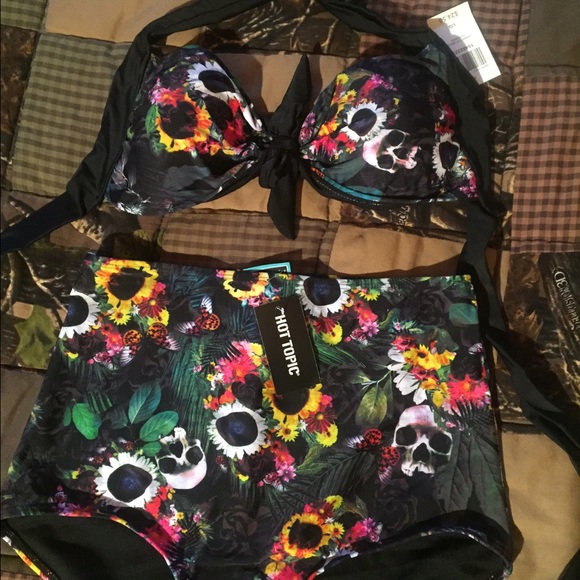 Skull and Flower Bikini