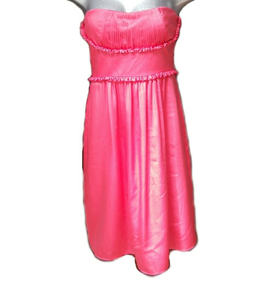 BCBGMAXAZARIA Pink Cocktail Strapless Mini Dress