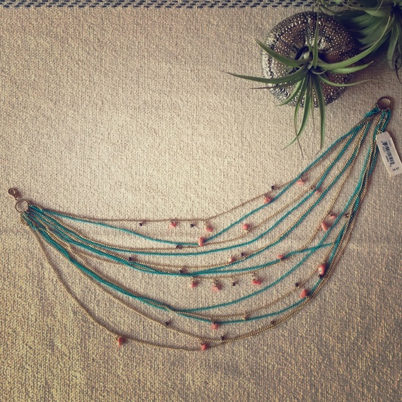 Multi Strand Coral Necklace