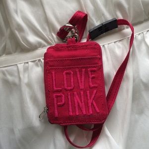 Pink lanyard and Id holder. PRICE IS FIRM