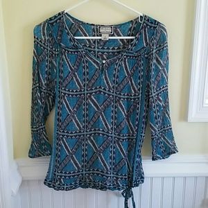 Lucky Brand Semi Sheer Blouse