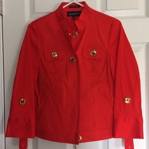 Bright red jacket