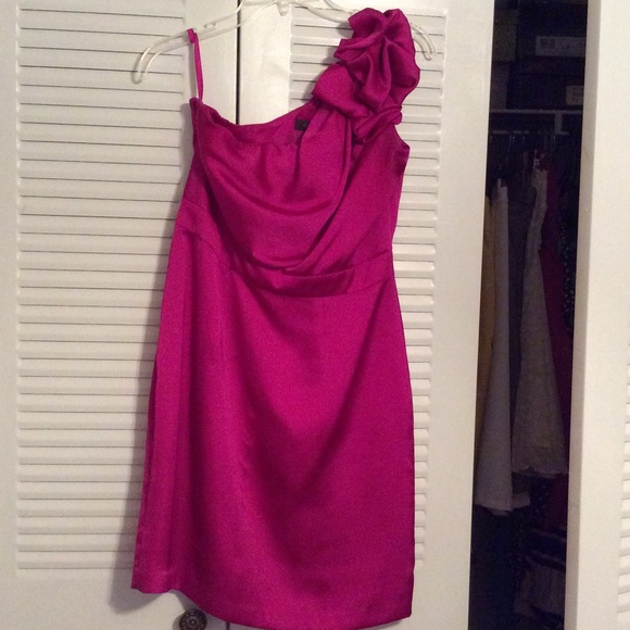 75 off The Limited Dresses & Skirts Fuchsia One Shoulder Cocktail