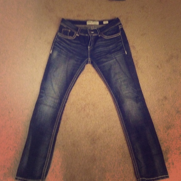 Bke skinny jeans. Dark distressed!