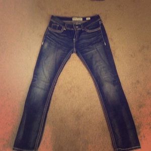 Bke skinny jeans. Dark distressed!