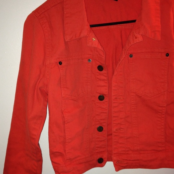 Orange jean jacket