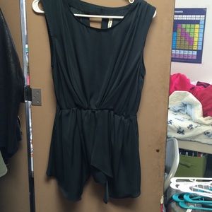 Dark green long top style blouse from Pepe Jeans