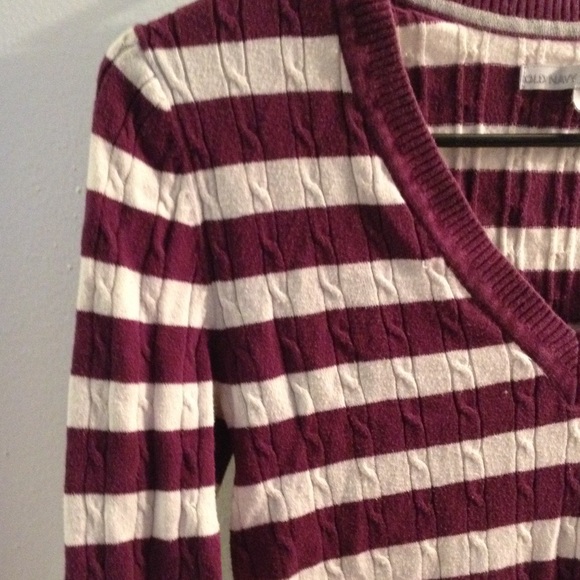 Purple and White Sweater blouse