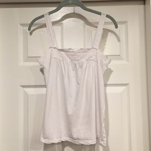 White camisole w/ eyelet lace
