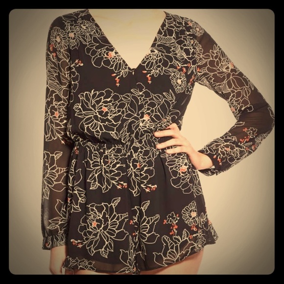ASTR Surplice Front Romper