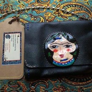 Leather bag-handmade and hand stitched