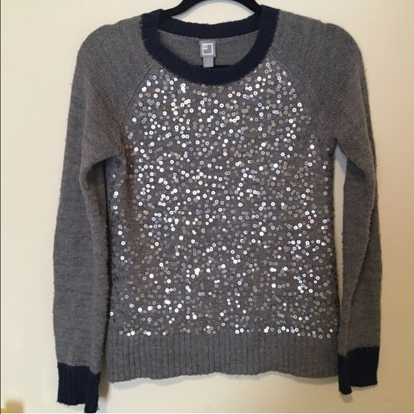 Gray Sequin Sweater