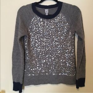 Gray Sequin Sweater