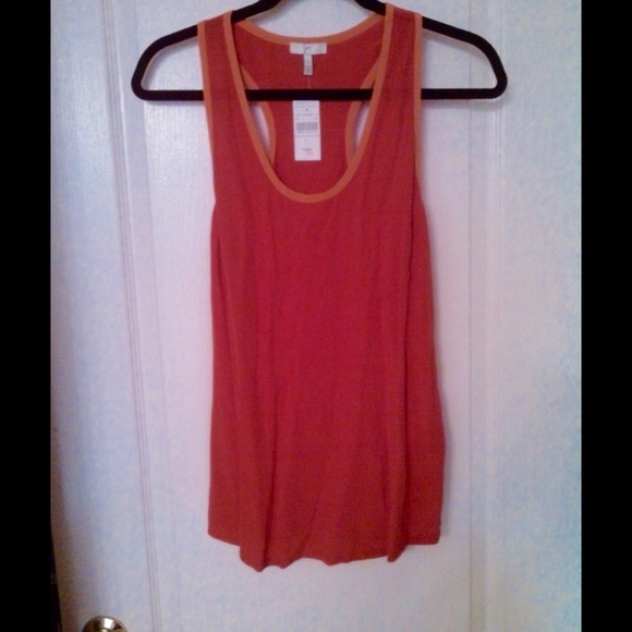 From Barneys, red and orange tank top