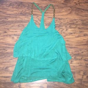Beaded green summer tank!