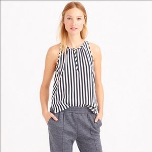 J. Crew Stripe Silk Tank