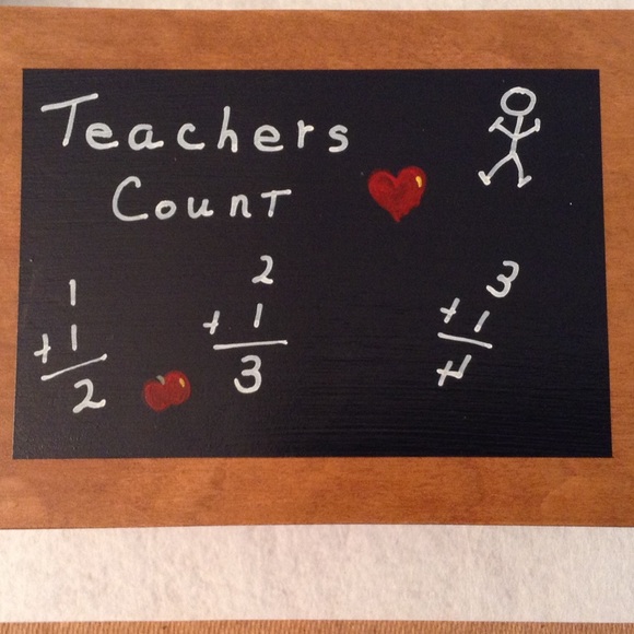 " TEACHERS COUNT" WOOD DESKTOP FILE-NEW - Picture 3 of 3