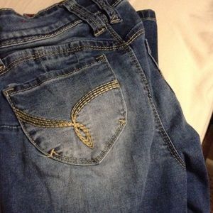 Butt lifting straight leg jeans
