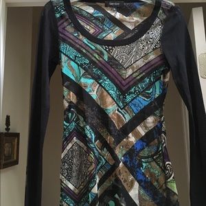 Long sleeve sheer shirt