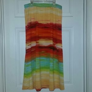Colorful lightweight maxi skirt