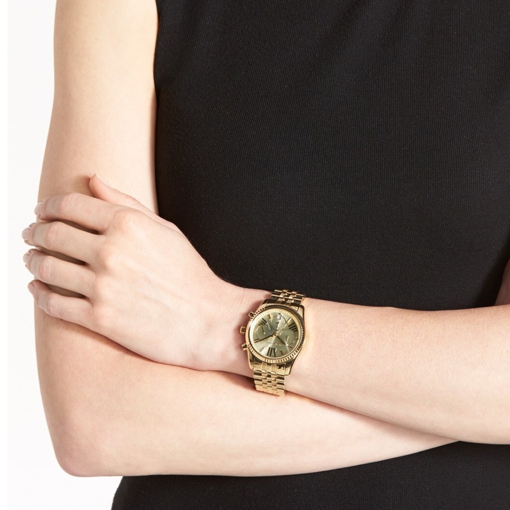 Michael Kors gold lexington chronograph watch - Picture 4 of 8