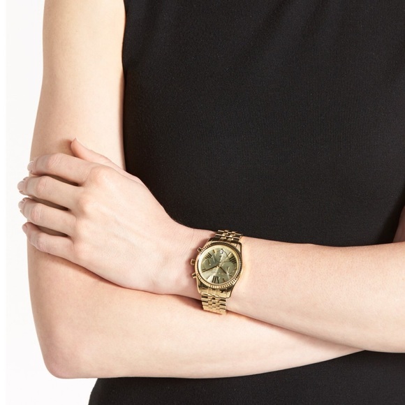 Michael Kors gold lexington chronograph watch - Picture 4 of 8