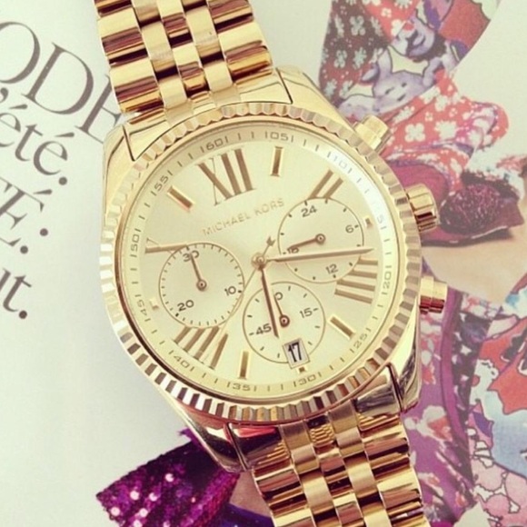 Michael Kors gold lexington chronograph watch - Picture 8 of 8