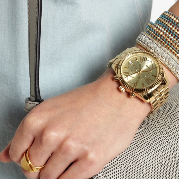 Michael Kors gold lexington chronograph watch - Picture 7 of 8