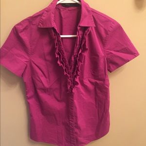 The Limited- Fuschia colored button-down