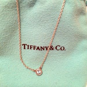 Tiffany & Co. silver and aquamarine necklace