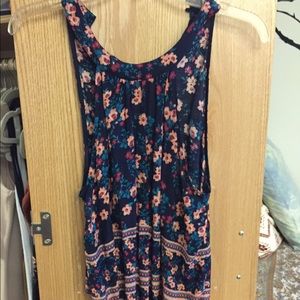 Super cute flowery high neck tank