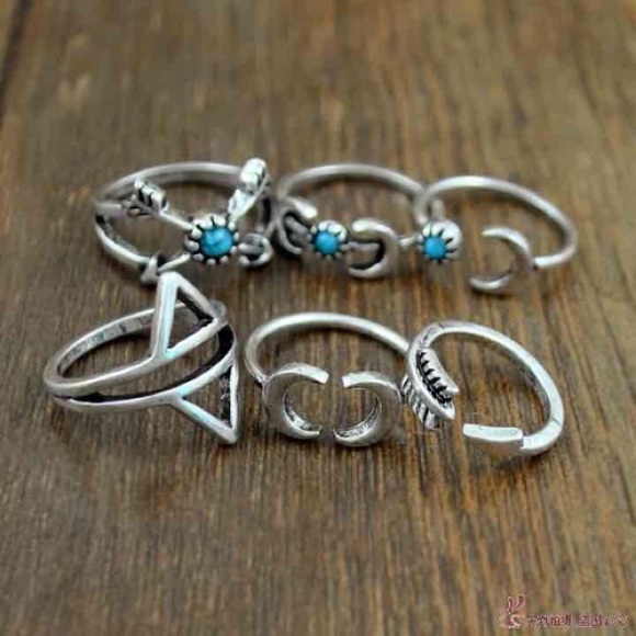 6 Pcs Boho Midi Ring Set - Picture 2 of 4