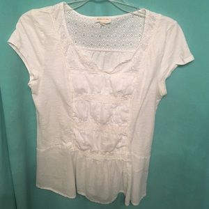 White short sleeve blouse. Cute for summer & sprin