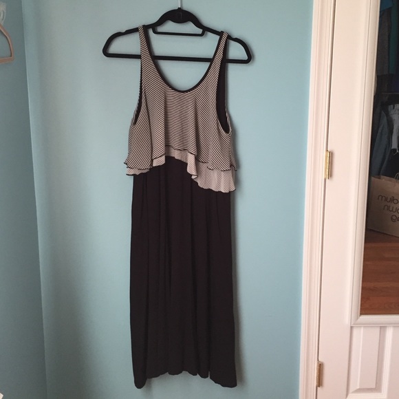 Anthropologie Asymmetrical Striped Dress