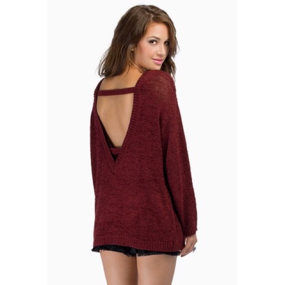 NWOT Tobi Burgundy Warm Me Knit Sweater