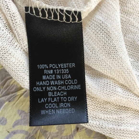 Cream 3/4 sleeve Tee - Picture 4 of 4