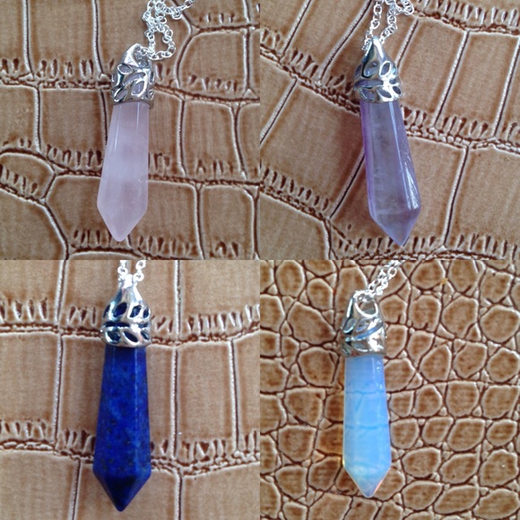New Natural Stone Crystal Necklaces - Picture 2 of 3